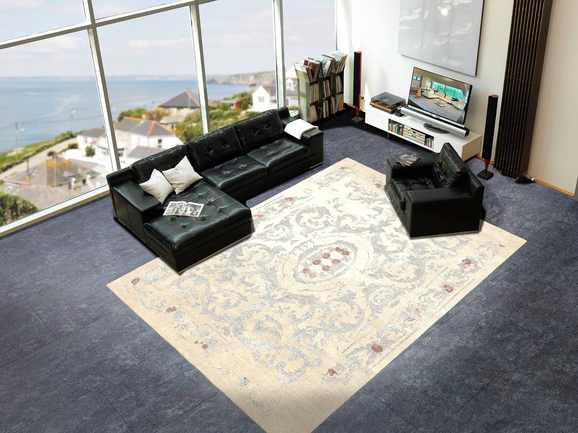 Makalu Nepal Teppich Antique M261 Handgetuftet im Wunschmaß – Bild 3